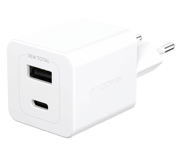 PanzerGlass empower Turbo 35W USB-C + USB-A Silver White - 1546799 - zdjęcie